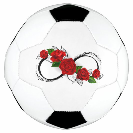Infinity Symbool met Rode Rozen Voetbal (Voorkant)