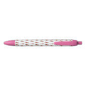 Infinity Symbool met Rode Rozen Zwarte Inkt Pen (Achterkant)