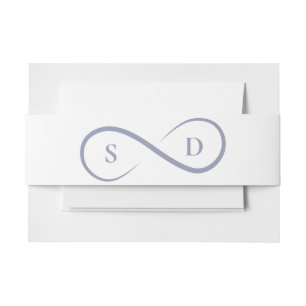 Infinity Symbool Minimalistisch Poeder Blauw Huwel Uitnodigingen Wikkel