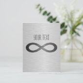 Infinity symbool op Faux-metaal textuur door STayl Briefkaart (Staand voorkant)