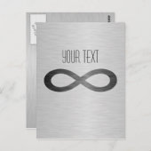 Infinity symbool op Faux-metaal textuur door STayl Briefkaart (Voorkant / Achterkant)