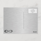 Infinity symbool op Faux-metaal textuur door STayl Briefkaart (Achterkant)