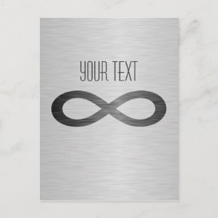 Infinity symbool op Faux-metaal textuur door STayl Briefkaart