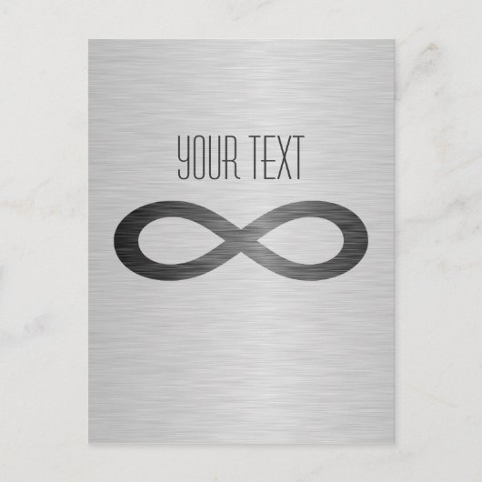 Infinity symbool op Faux-metaal textuur door STayl Briefkaart (Voorkant)