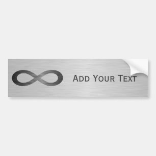Infinity symbool op Faux-metaal textuur door STayl Bumpersticker
