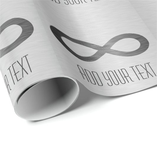 Infinity symbool op Faux-metaal textuur door STayl Cadeaupapier (Rol Hoek)