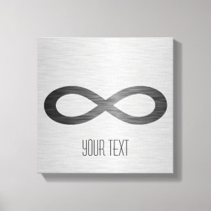 Infinity symbool op Faux-metaal textuur door STayl Canvas Afdruk