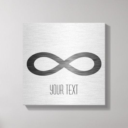 Infinity symbool op Faux-metaal textuur door STayl Canvas Afdruk (Voorkant)