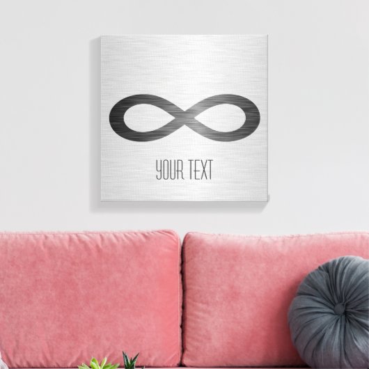 Infinity symbool op Faux-metaal textuur door STayl Canvas Afdruk (Insitu (Woonkamer))