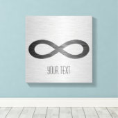Infinity symbool op Faux-metaal textuur door STayl Canvas Afdruk (Insitu (Houten vloer))
