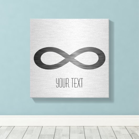 Infinity symbool op Faux-metaal textuur door STayl Canvas Afdruk (Insitu (Houten vloer))