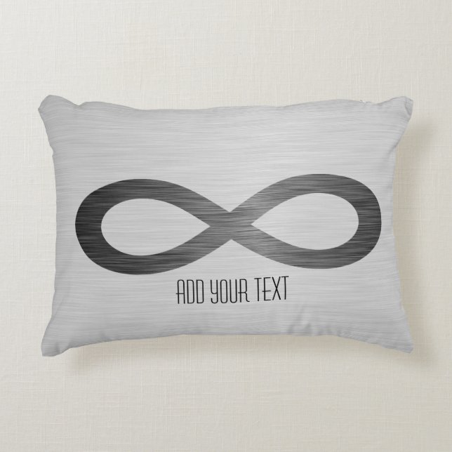 Infinity symbool op Faux-metaal textuur door STayl Decoratief Kussen (Voorkant)