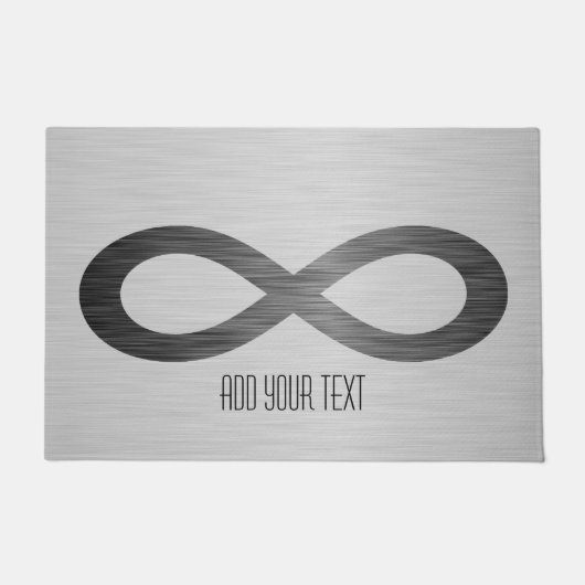 Infinity symbool op Faux-metaal textuur door STayl Deurmat (Voorkant)