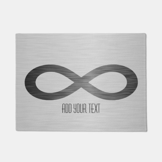 Infinity symbool op Faux-metaal textuur door STayl Deurmat (Voorkant)