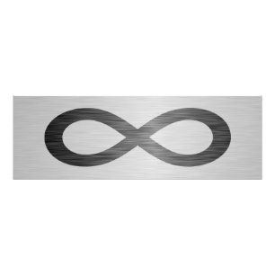 Infinity symbool op Faux-metaal textuur door STayl Foto Afdruk