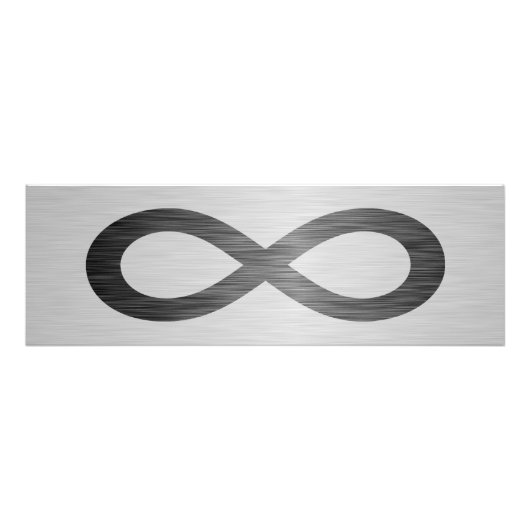 Infinity symbool op Faux-metaal textuur door STayl Foto Afdruk (Voorkant)