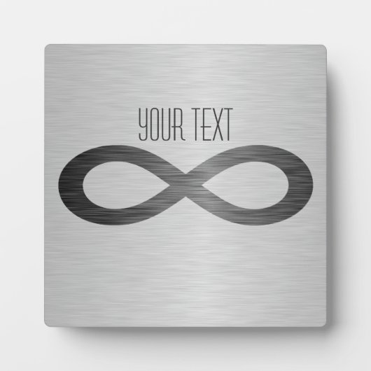 Infinity symbool op Faux-metaal textuur door STayl Fotoplaat (Voorkant)