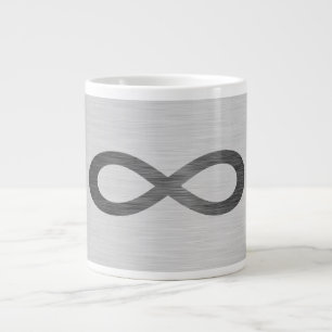 Infinity symbool op Faux-metaal textuur door STayl Grote Koffiekop
