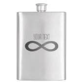 Infinity symbool op Faux-metaal textuur door STayl Heupfles (Voorkant)