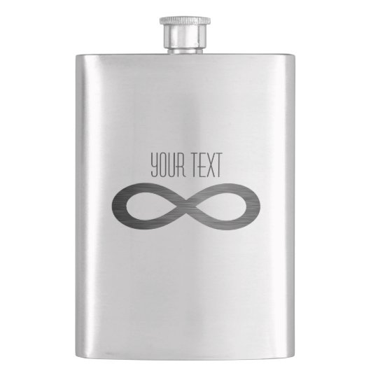 Infinity symbool op Faux-metaal textuur door STayl Heupfles (Voorkant)
