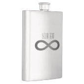 Infinity symbool op Faux-metaal textuur door STayl Heupfles (Rechts)