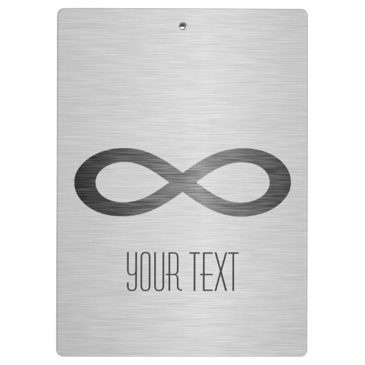 Infinity symbool op Faux-metaal textuur door STayl Klembord (Achterkant)