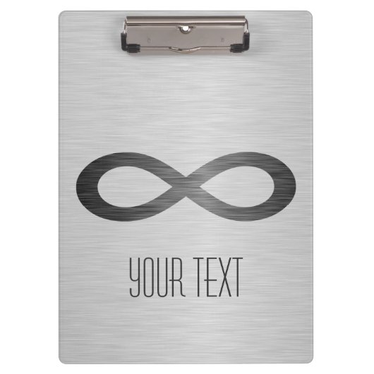 Infinity symbool op Faux-metaal textuur door STayl Klembord (Voorkant)