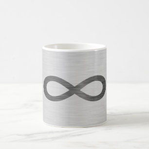 Infinity symbool op Faux-metaal textuur door STayl Koffiemok