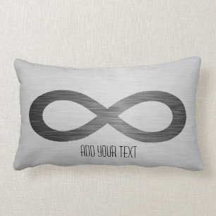 Infinity symbool op Faux-metaal textuur door STayl Kussen