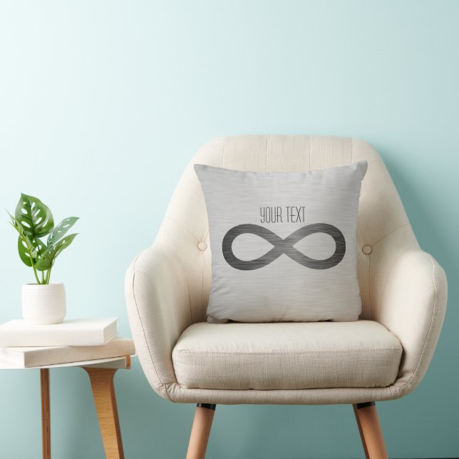 Infinity symbool op Faux-metaal textuur door STayl Kussen (Stoel)