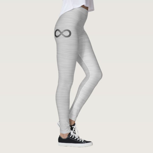 Infinity symbool op Faux-metaal textuur door STayl Leggings (Rechts)