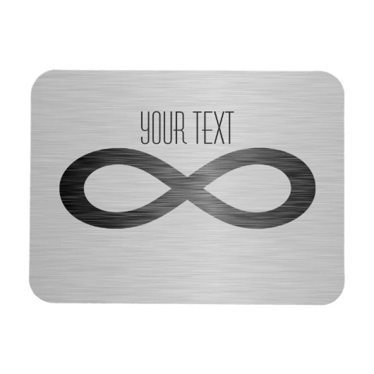 Infinity symbool op Faux-metaal textuur door STayl Magneet (Horizontaal)