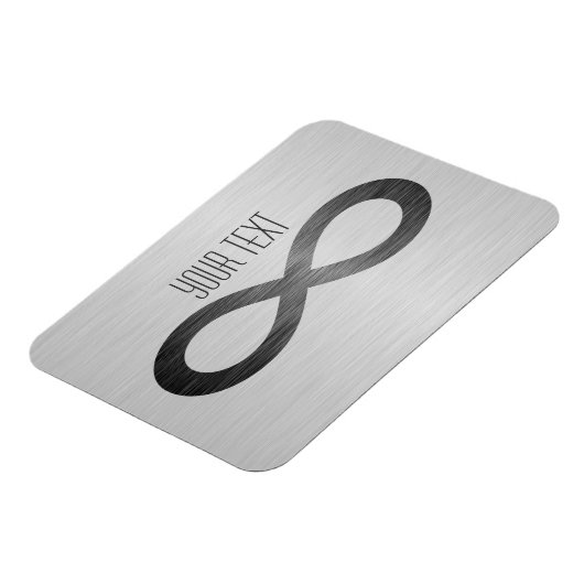 Infinity symbool op Faux-metaal textuur door STayl Magneet (Linkerzijde)