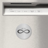 Infinity symbool op Faux-metaal textuur door STayl Magneet (Insitu (Vaatwasser))