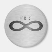 Infinity symbool op Faux-metaal textuur door STayl Magneet (Voorkant)