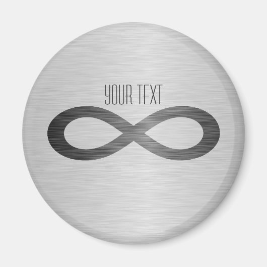 Infinity symbool op Faux-metaal textuur door STayl Magneet (Voorkant)