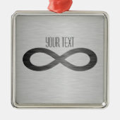 Infinity symbool op Faux-metaal textuur door STayl Metalen Ornament (Voorkant)