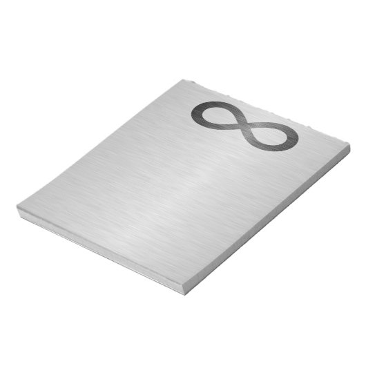 Infinity symbool op Faux-metaal textuur door STayl Notitieblok (Linkerzijde)