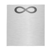 Infinity symbool op Faux-metaal textuur door STayl Notitieblok (Voorkant)