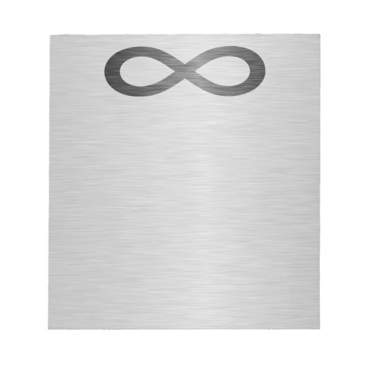 Infinity symbool op Faux-metaal textuur door STayl Notitieblok (Voorkant)