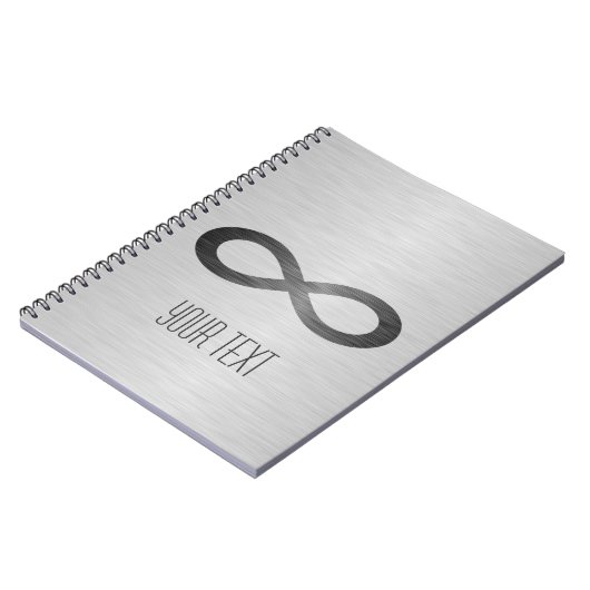 Infinity symbool op Faux-metaal textuur door STayl Notitieboek (Linkerzijde)