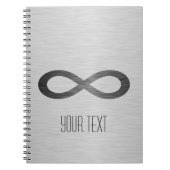 Infinity symbool op Faux-metaal textuur door STayl Notitieboek (Voorkant)