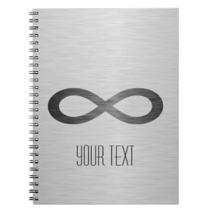 Infinity symbool op Faux-metaal textuur door STayl Notitieboek