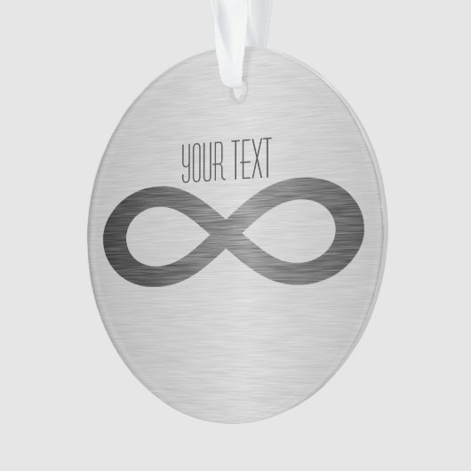 Infinity symbool op Faux-metaal textuur door STayl Ornament (voorkant)