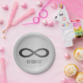 Infinity symbool op Faux-metaal textuur door STayl Papieren Bordje (Feest)