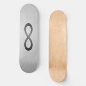 Infinity symbool op Faux-metaal textuur door STayl Persoonlijk Skateboard (Voorkant)