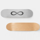 Infinity symbool op Faux-metaal textuur door STayl Persoonlijk Skateboard (Horizontaal)