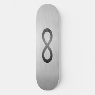 Infinity symbool op Faux-metaal textuur door STayl Persoonlijk Skateboard