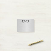 Infinity symbool op Faux-metaal textuur door STayl Post-it® Notes (Op bureau)