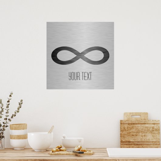 Infinity symbool op Faux-metaal textuur door STayl Poster (Keuken)